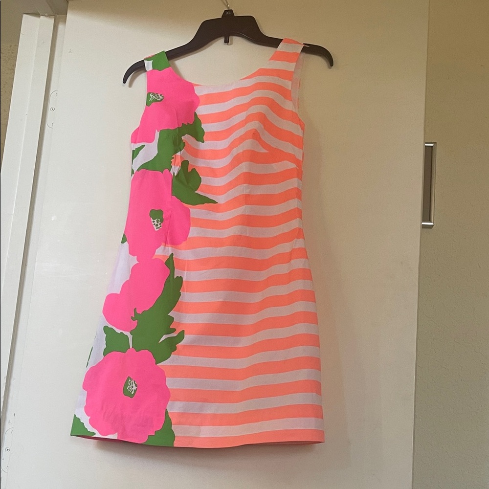 Lilly Pulitzer Vibrant Pink and Orange Floral Mini Dress